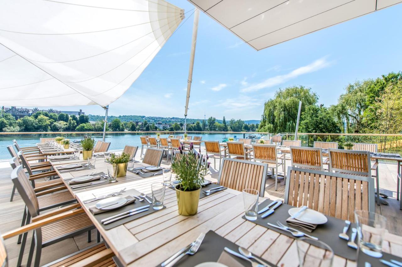 Faehrhaus Koblenz Hotel Koblenz  Exterior photo The restaurant on the top deck